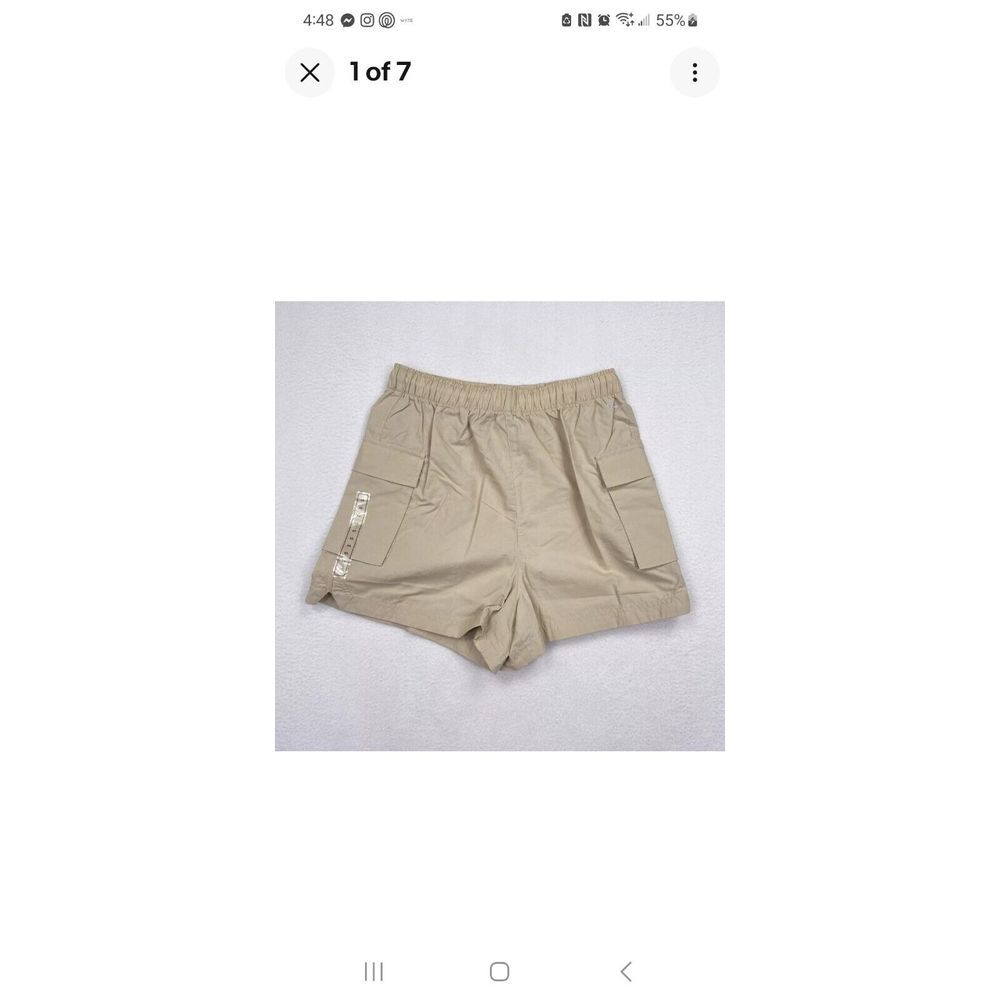 DSG XL‎ High Rise Woven Cargo Short Beige 3" Inseam Casual Outdoor NEW